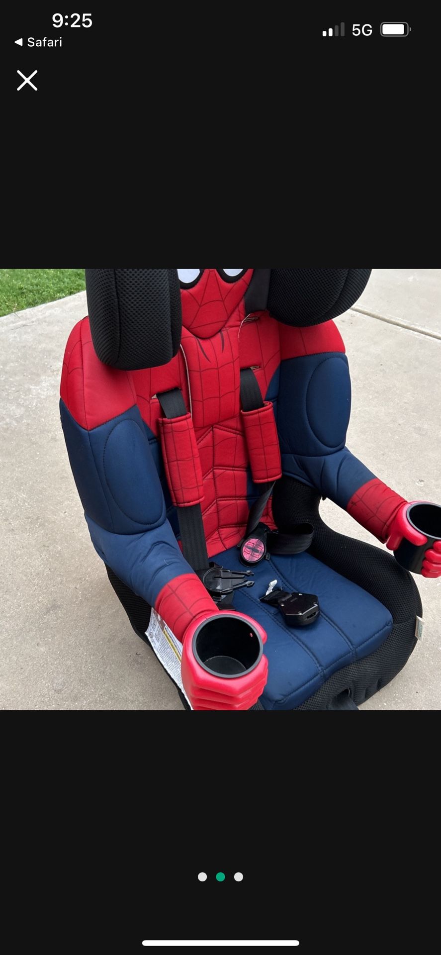 Spider Man Car Seat In Harness Car Booster Seat