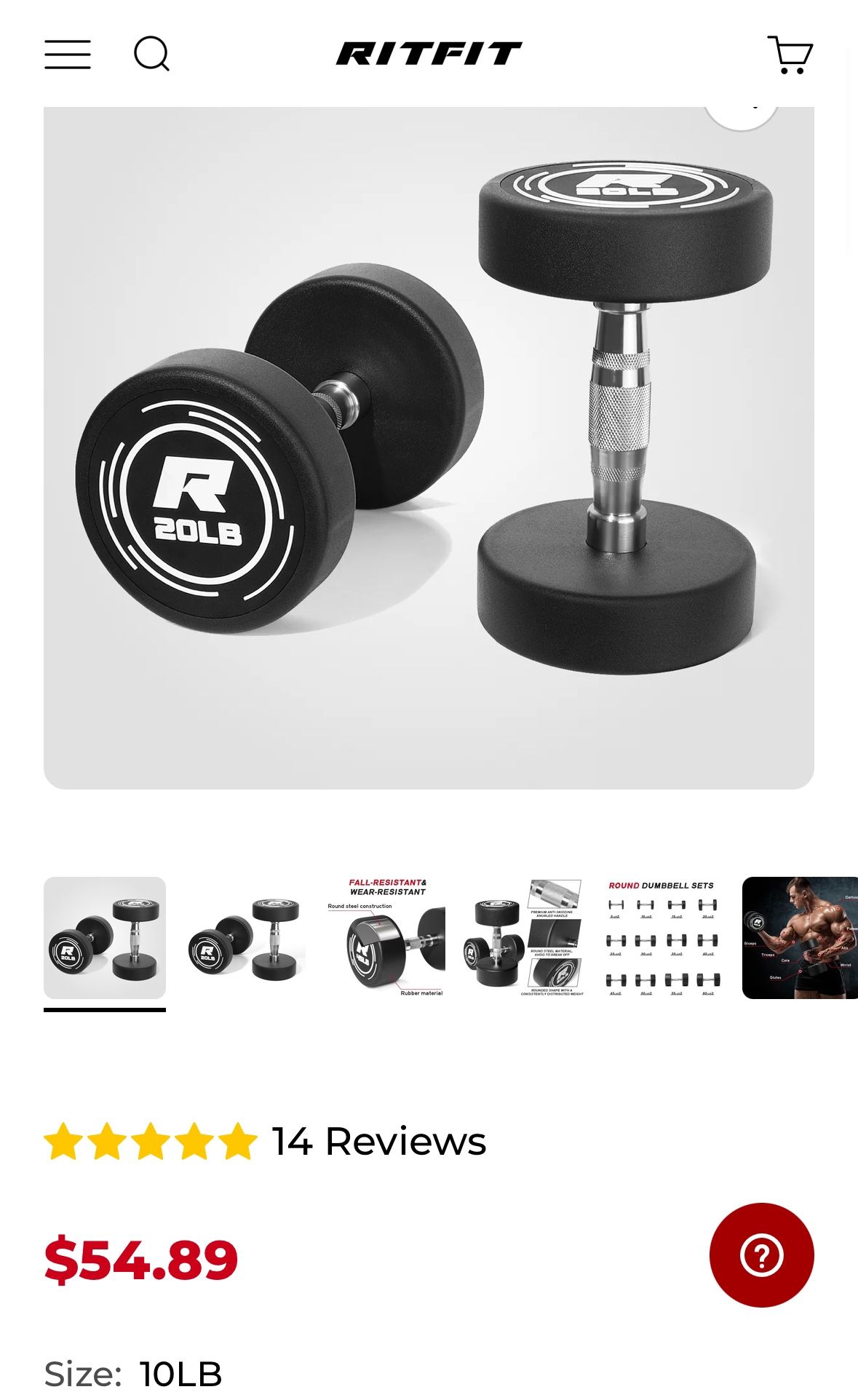 10lb DUMBBELLS (2) New!