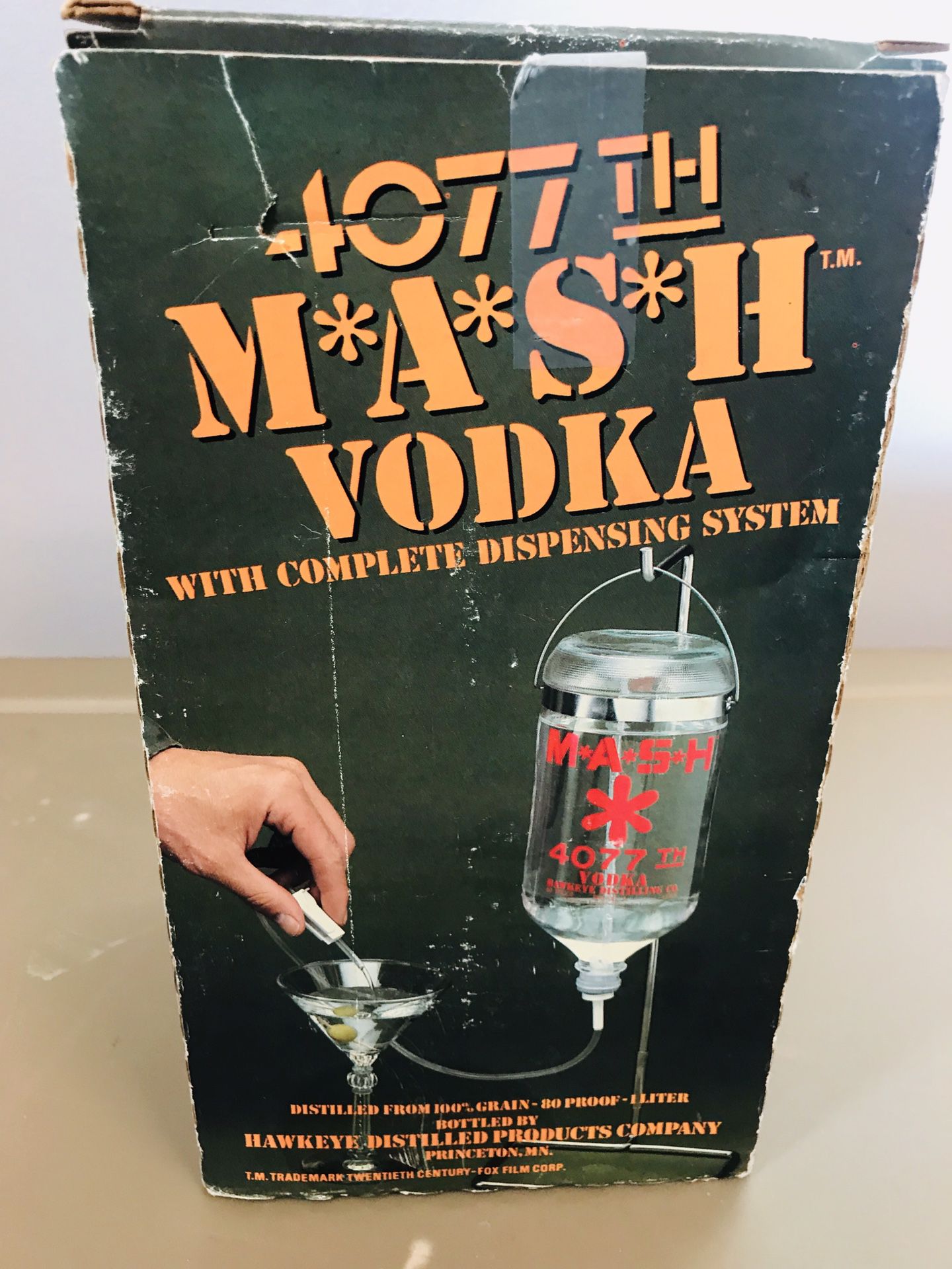 Mash army vodka drinks dispenser classic vintage