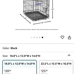 Small dog crate brand new used a few days