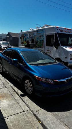 Honda Civic Sedan Blue 2012 EXL Salvage Title