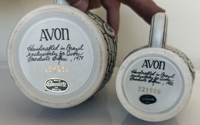 Vintage Avon Ceramarte Beer Steins - Aviation and English Setter Themes