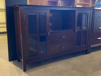 Espresso Brown Adjustable Shelf Media Cabinet