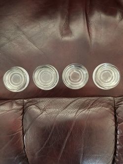 Glass table foot coasters