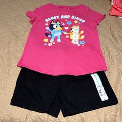Bluey And Bingo Set New With Matching Short