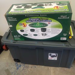 Ceramic green nonstick cookware