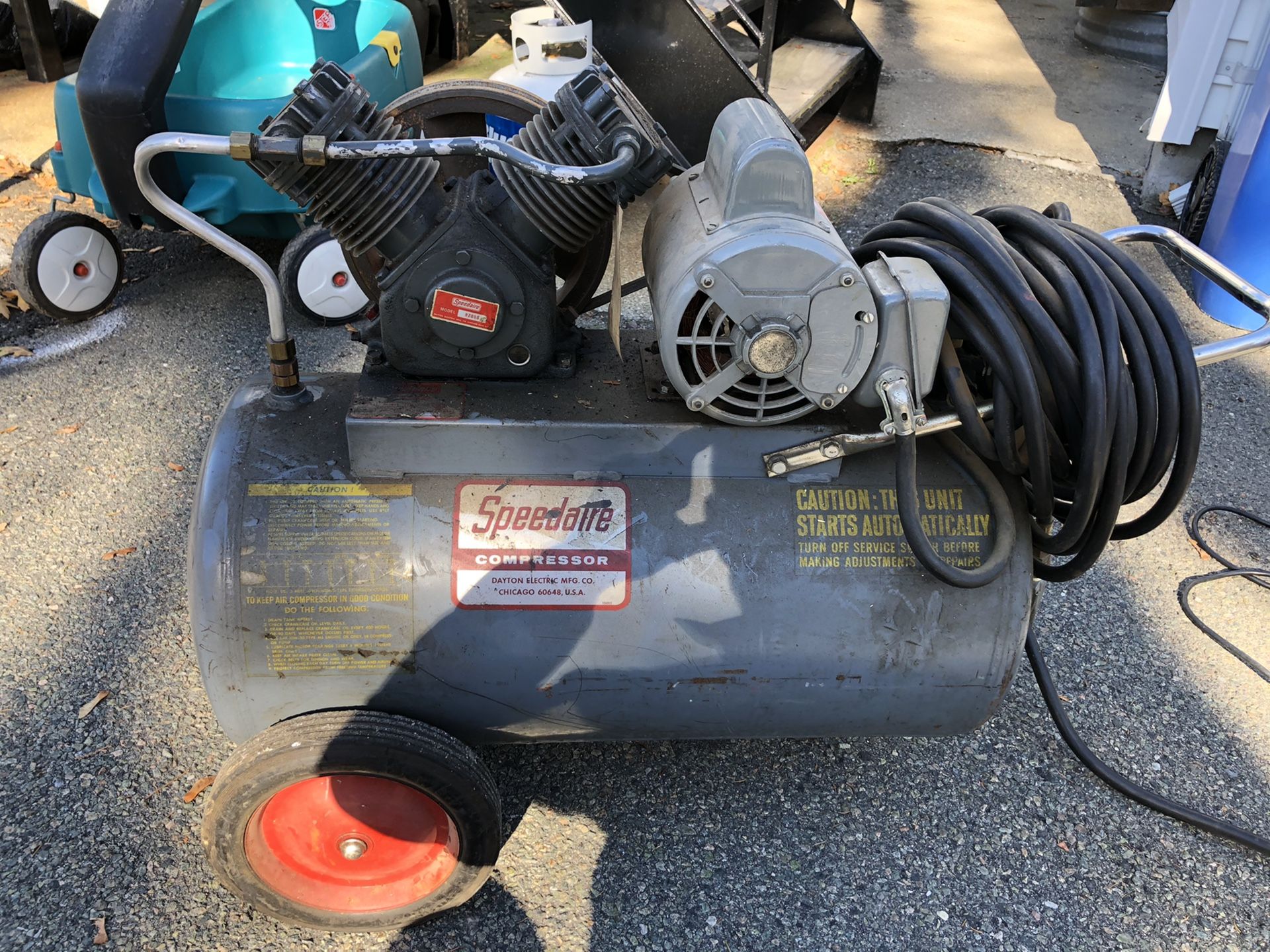 Used Speedaire air compressor
