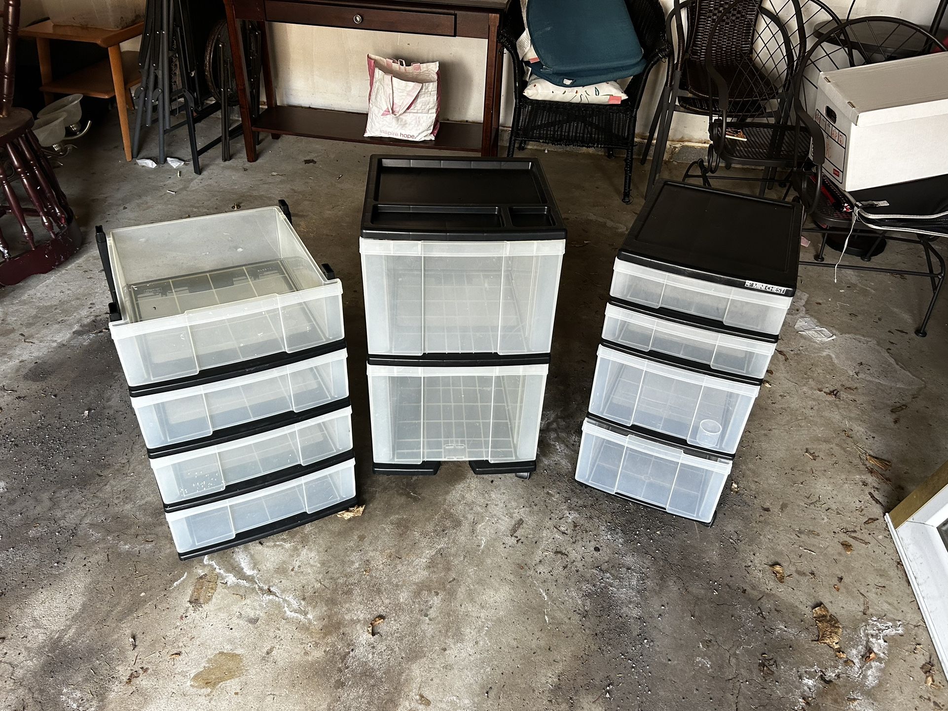 Plastic Storage drawers 