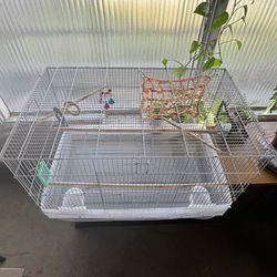 Flight Extra Space with Slide-out Tray Large Bird Cage, Light Gray