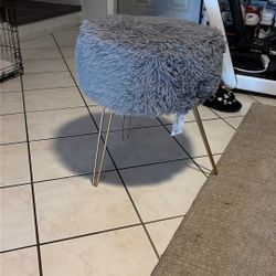 faux fur ottoman Or Vanity Stool 