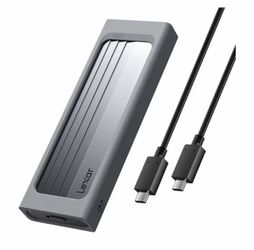Lexar E300 M.2 NVMe SSD Enclosure [NEW], USB-C 10Gbps External SSD Reader/Adapter Compatible with M/B+M Keys, Support 2230/2242/2260/2280 NVMe SSDs up