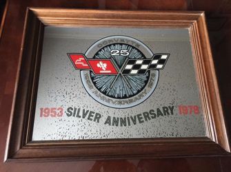 Vintage Mirror commemorating Corvette's 25th Anniversary (1953-1978)