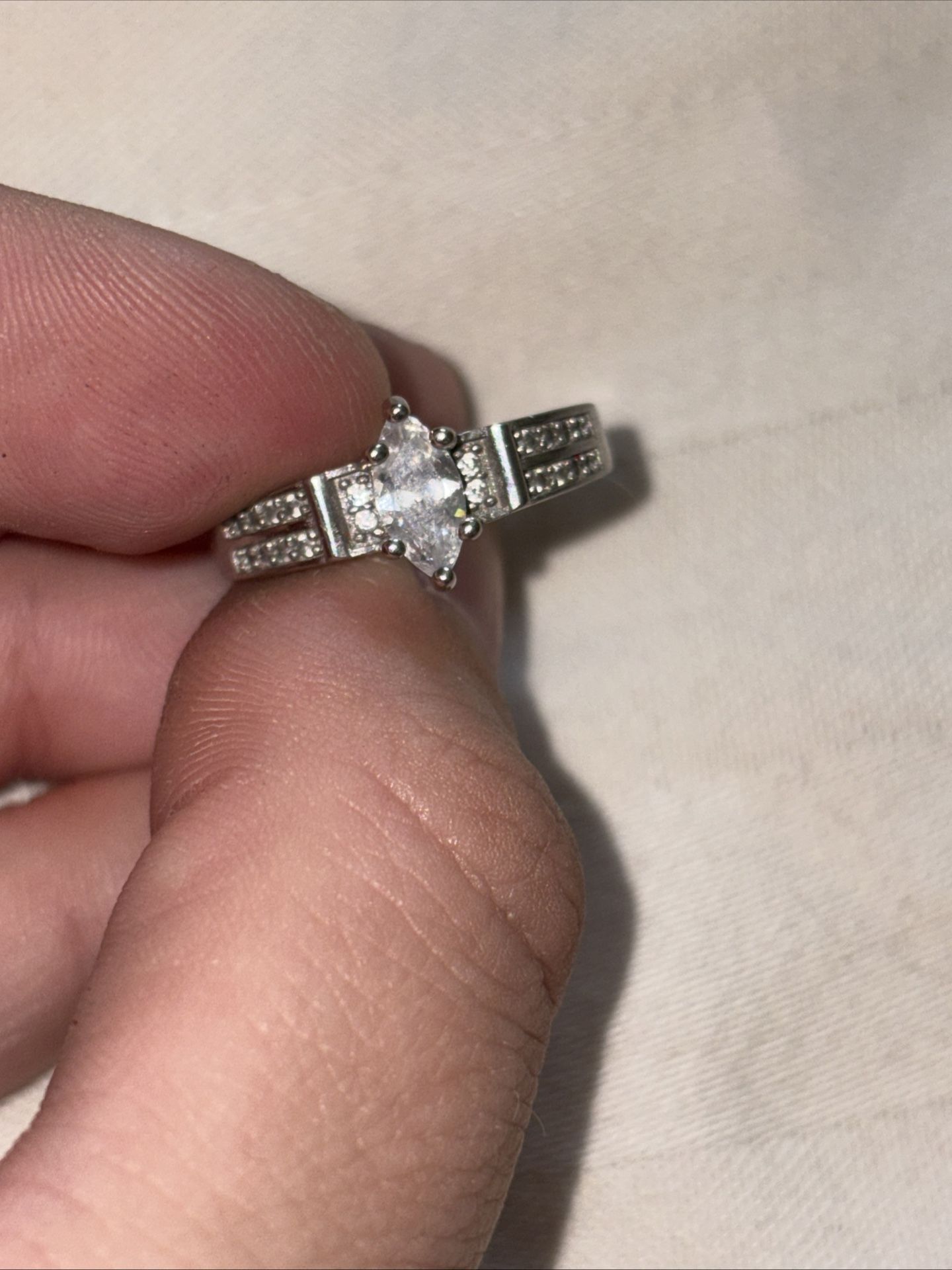 Princess Cut Diamond Shaped Engagement Ring Since 7.5 Womens