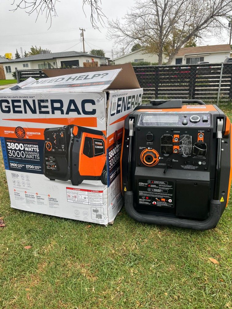 3800/3000-Watt
Dual Fuel Inveter
Generator, Fully Enclosed Case and Easy-To-Use Electric Start with Battery Included