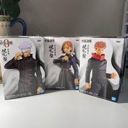 Jujutsu Kaisen, Gojo, Itadori, Nobara Action Figures