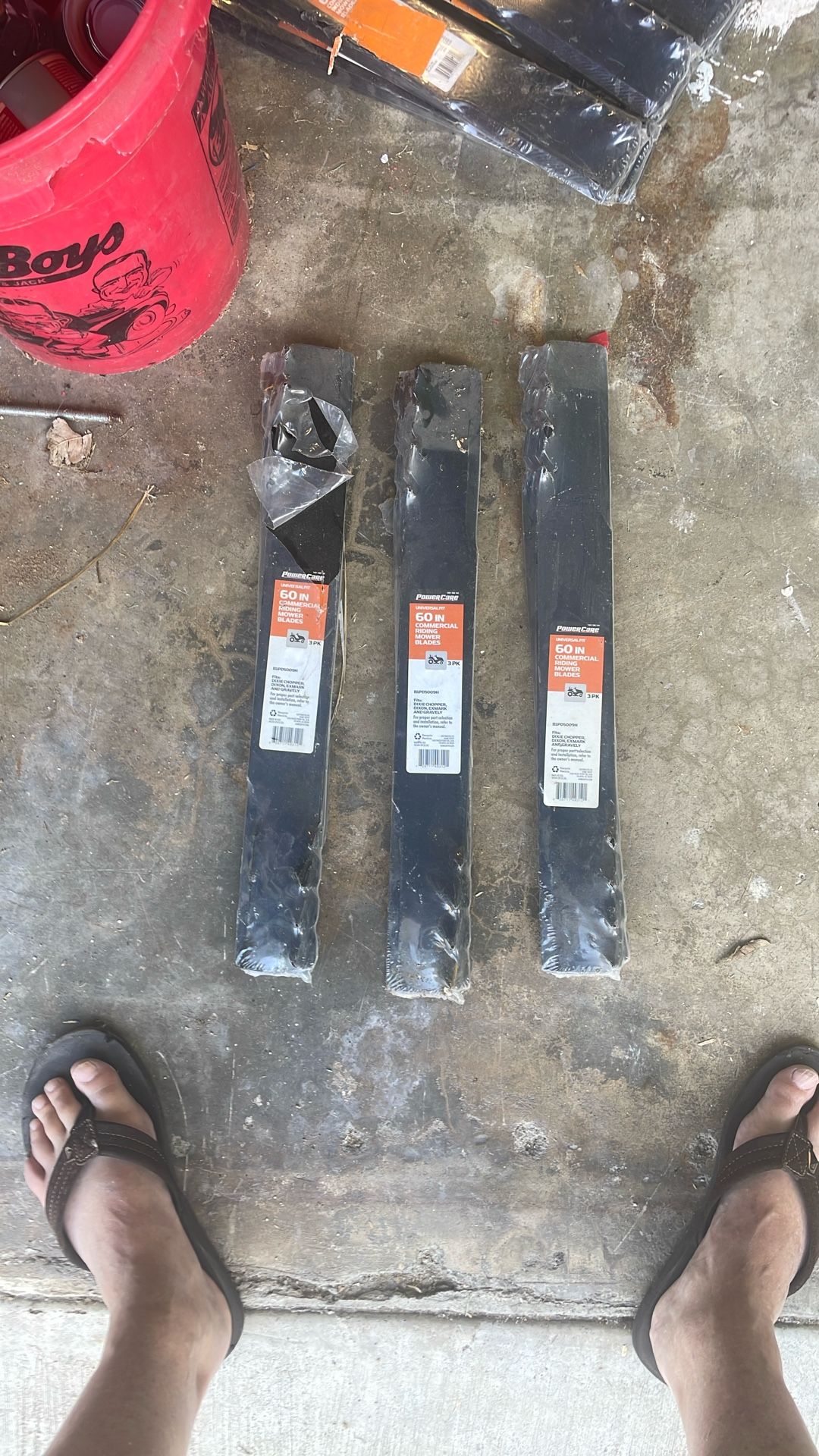 60” Commercial riding motor blades three pack