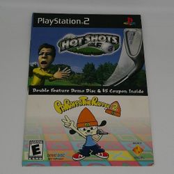 Parappa the Rapper 2 & Hot Shots Golf 3 Double Demo Disc Sony PlayStation 2 PS2 Tested Works
