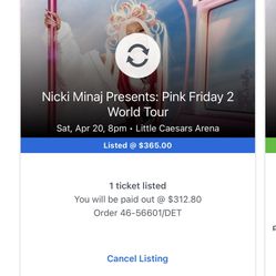 Nicki Minaj Pink Friday 2 Concert Ticket