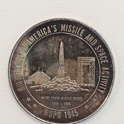 1985 White Sands Missile Range 40th Anniversary .999 Fine Silver Medal Toner