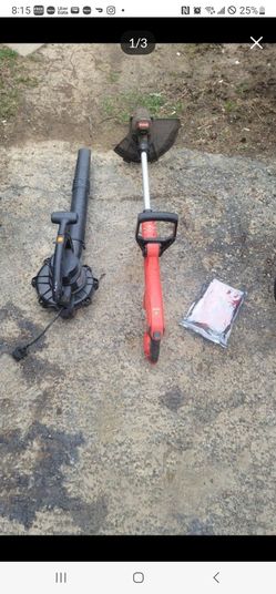 Worx Corded Blower and Craftsman Corded Trimmer with 5 extra Spools (very good condition) both $100