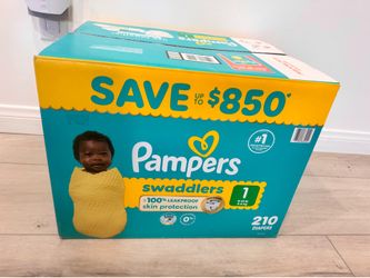 Brand New Sealed Pampers Swaddlers Size 1 Diapers - 210 Count