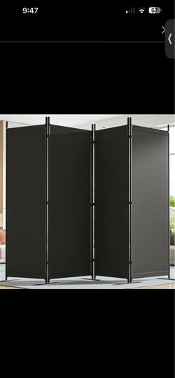 Room Divider 6FT Tall Folding Privacy Partition Screen, 88'' W Portable Wall Divider for Room Separation, Freestanding 4 Panel Room Divider Panel Priv