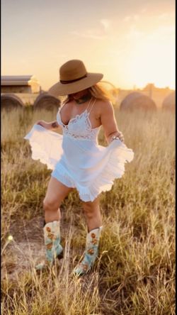 White SunDress Size XL