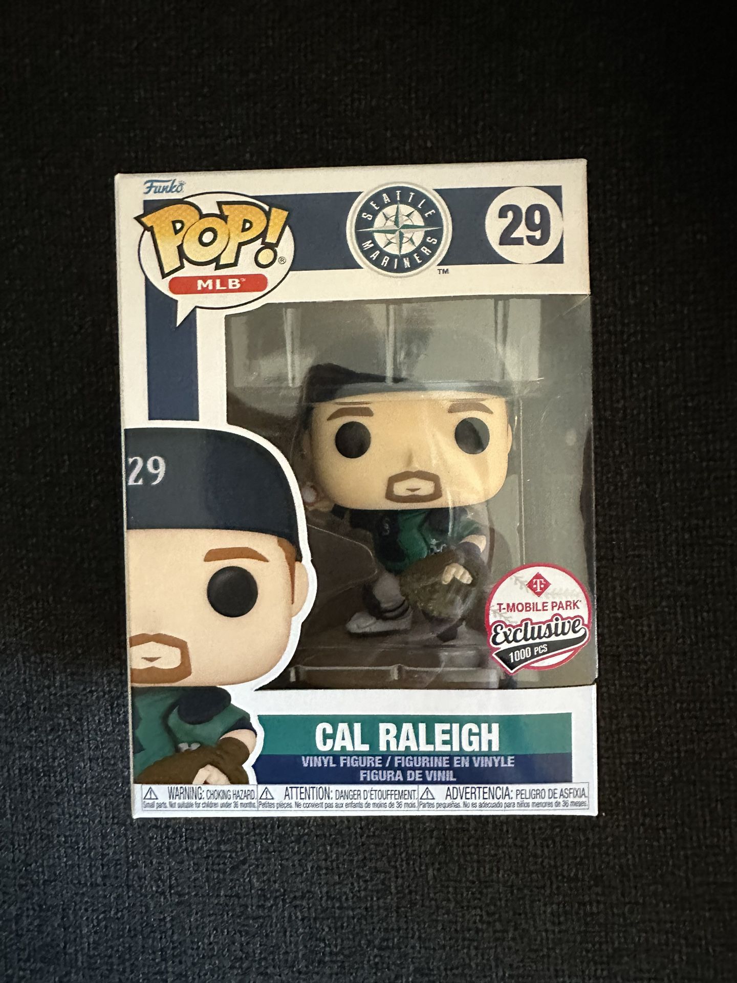 2024 Cal Raleigh Seattle Mariners Funko Pop SGA 5/10/24 #29 T-Mobile Park NEW Teal /1000