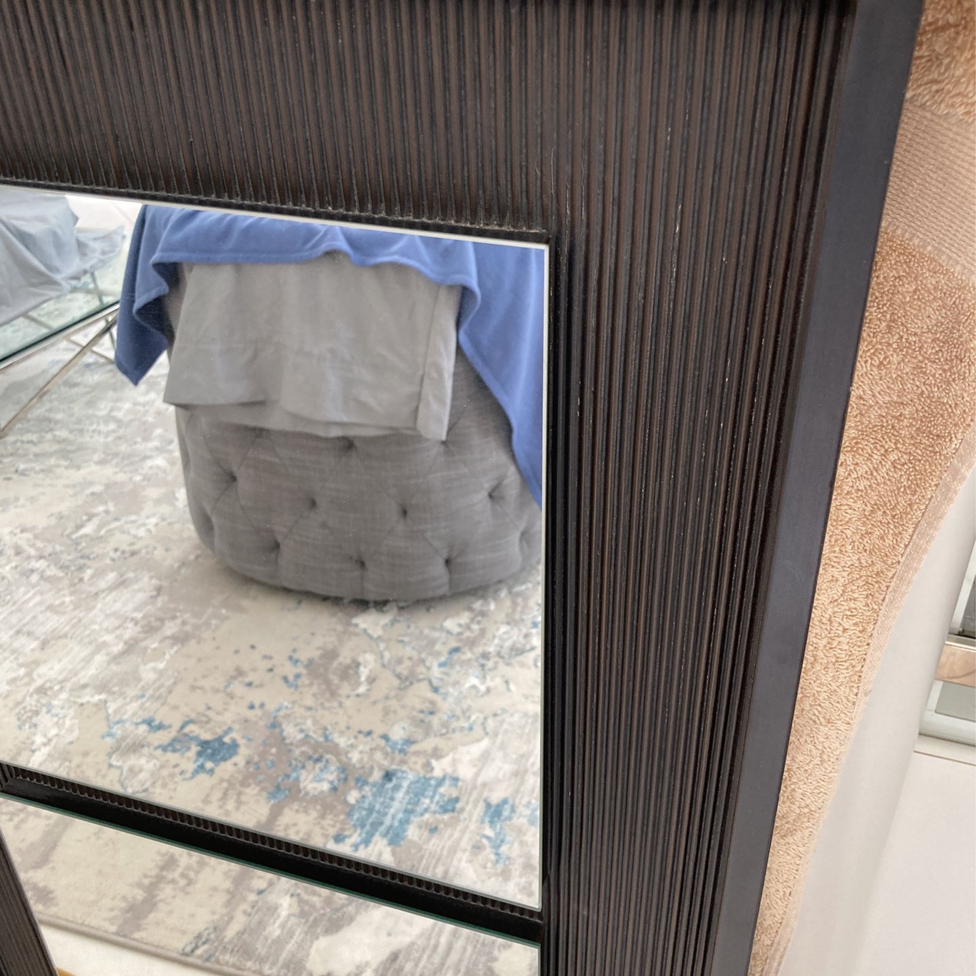 46” Tall Modern Rectangular Mirror From Canada. Triple Mirrors In