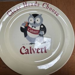 Vintage Lord Calvert Whiskey Owl Bar Plate