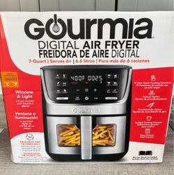 Gourmia 7 QT Digital Air Fryer with Easy View Window, 12-One Touch Presets