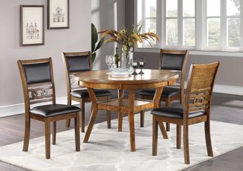 STILL IN BOX-Oak Round Dining Table 47" Dia. x 30" h