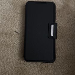 New OtterBox Galaxy S22 Strada Series Case - SHADOW (BLACK/PEWTER), card holder, genuine leather, pocket-friendly, folio case