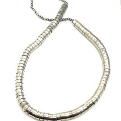 Silver Tone Serpentine Necklace 