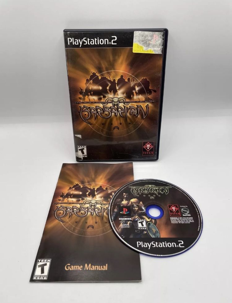 BARBARIAN Sony PlayStation 2 PS2 Game Complete CIB with Manual - TESTED