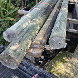 Pilings Or telephone poles