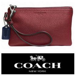 Coach Park leather small wristlet (F51763) in Crimson