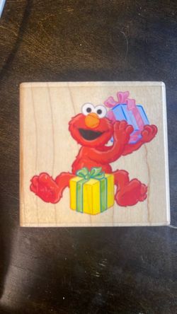 Elmo rubber stamp