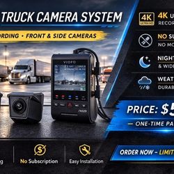 Dash camera with 2 rear cameas