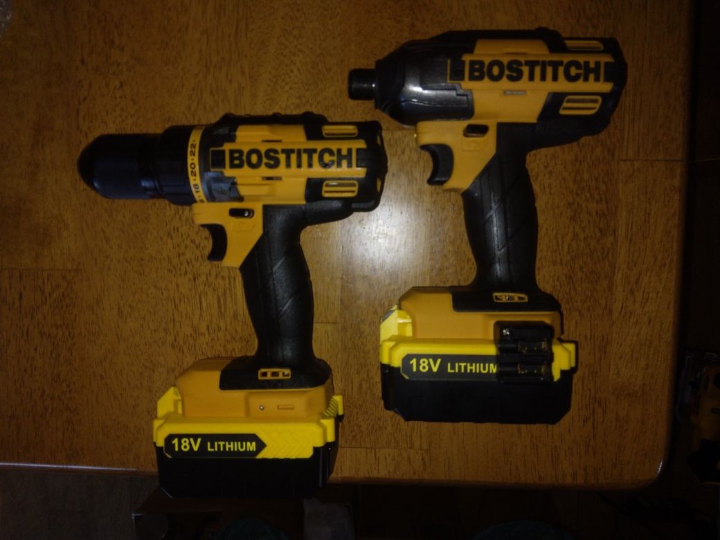 Bostitch 18 Volt Drill And Impact Driver Kit With Charger
