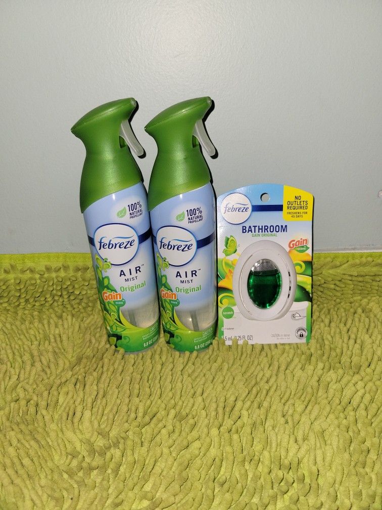 3 Febreze Gain Scent (2 Spray 8.8oz/1 Small Space)