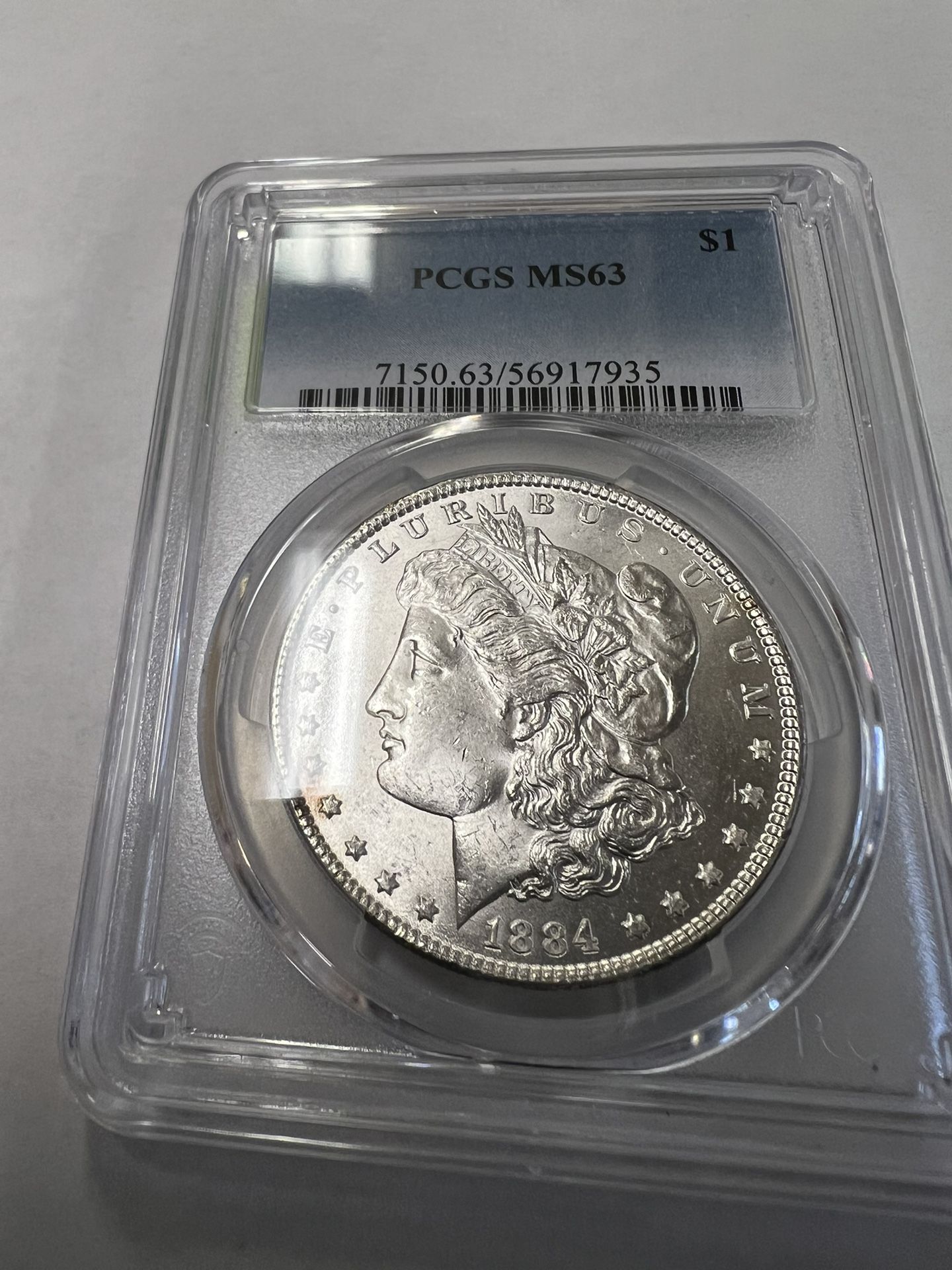 1884 Morgan Silver Dollar PCGS MS-63