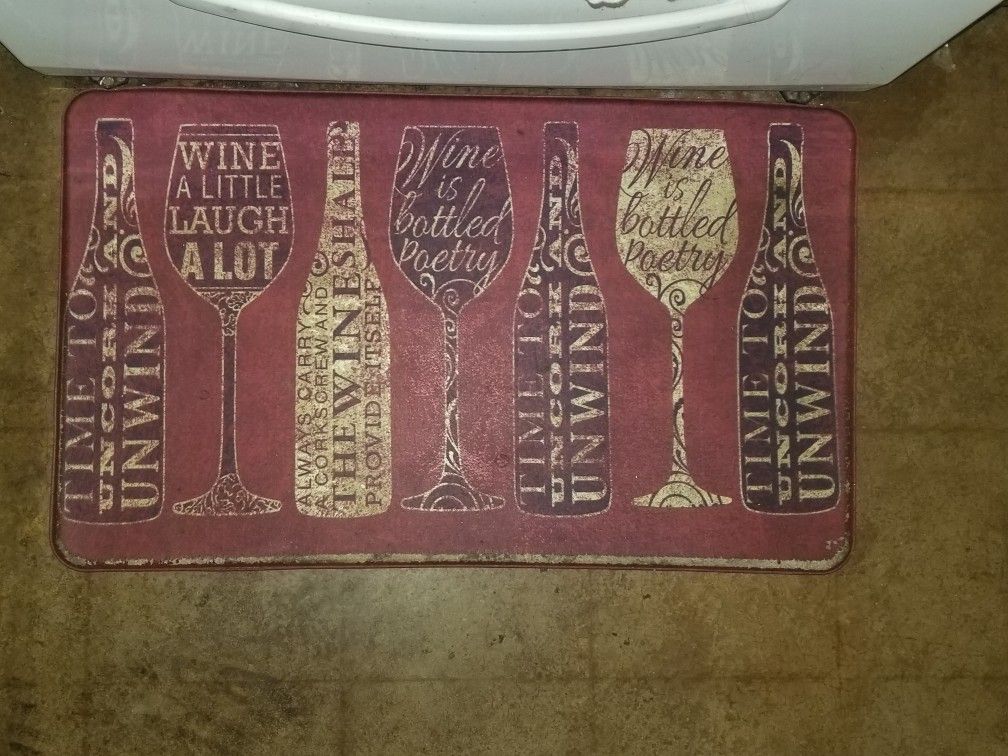 Wine kitchen mat