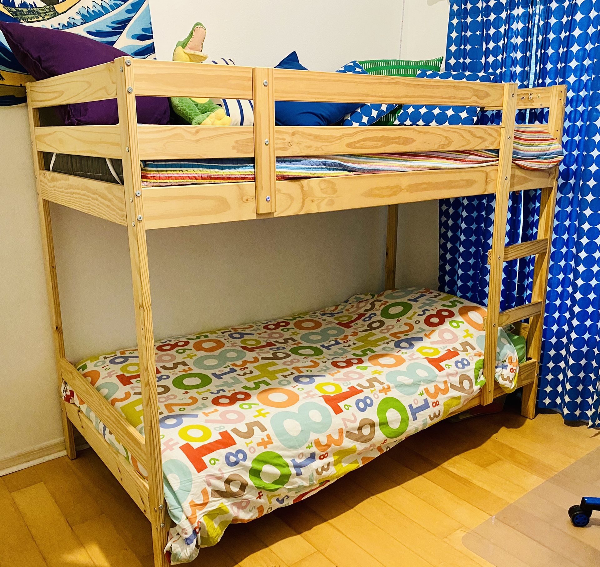 IKEA MYDAL Bunk bed frame, pine, Twin