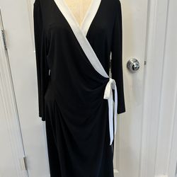 Anne Klein Faux Wrap Dress, Retail $99, New