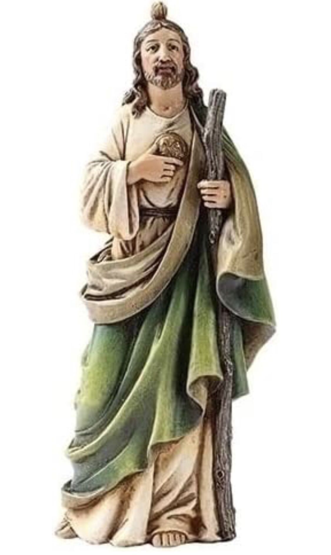 Roman Joseph's Studio Inc.. St Jude Figure on Base, 6" Scale Renaissance Collection, 6.5" H, Resin and Stone, Religious Gift, Decoration