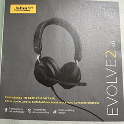 New Sealed Jabra Evolve2 40 Headphones Headset Noise Canceling 