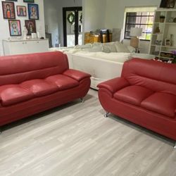 Red Loveseat 