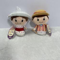 Hallmark Itty Bittys MARY POPPINS & BERT (Disney) NEW Plush Stuffed Animal Toy