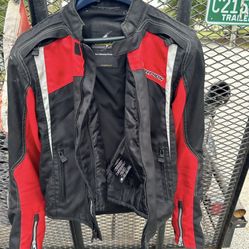 Motorcycle jackets many sizes
